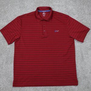Greg Norman Polo Shirt Mens Medium Red Attack Life Playdry S/S Golf Pullover